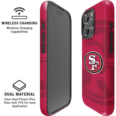 NFL San Francisco 49ers Double Vision iPhone 16 Pro Magsafe Impact Case